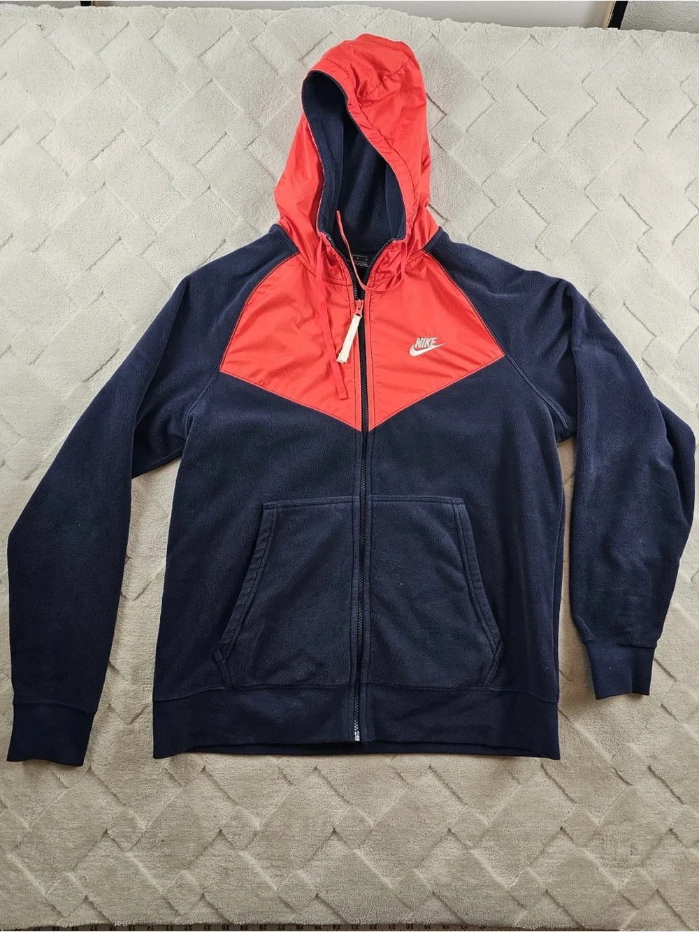 Nike NSW Polar Fleece Wind-runner Hoodie Mens Large Full Zip
